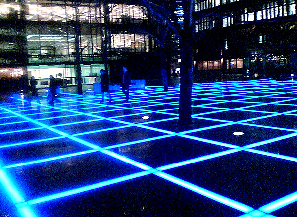 Broadgate at night